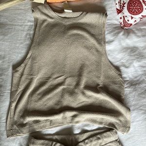 Adorable mesh H&M cream set, sz S
